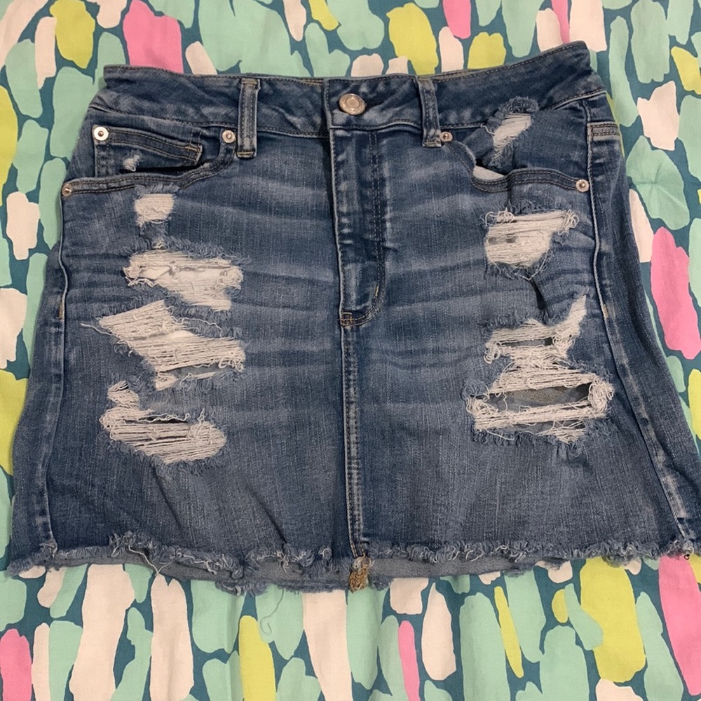 American eagle, size 10 skirt, jean skirt,